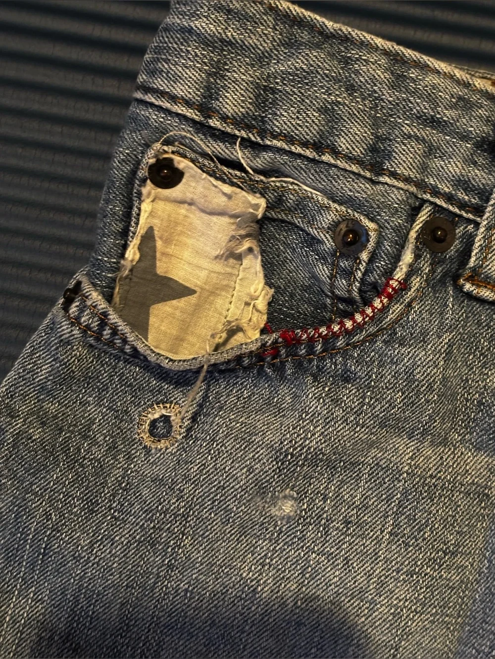 Polo by Ralph Lauren Light Blue Distressed Denim Shorts